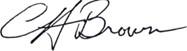 Christian A. Brown signature